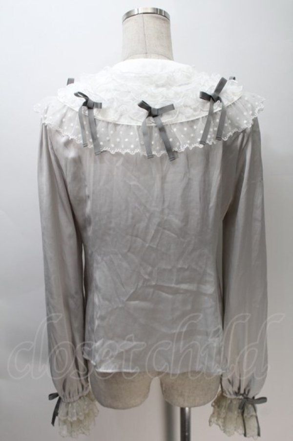 画像2: Angelic Pretty / Airy Frillブラウス  グレー S-25-10-30-024-AP-BL-AS-ZS (2)
