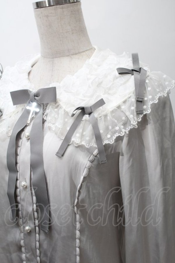 画像3: Angelic Pretty / Airy Frillブラウス  グレー S-25-10-30-024-AP-BL-AS-ZS (3)