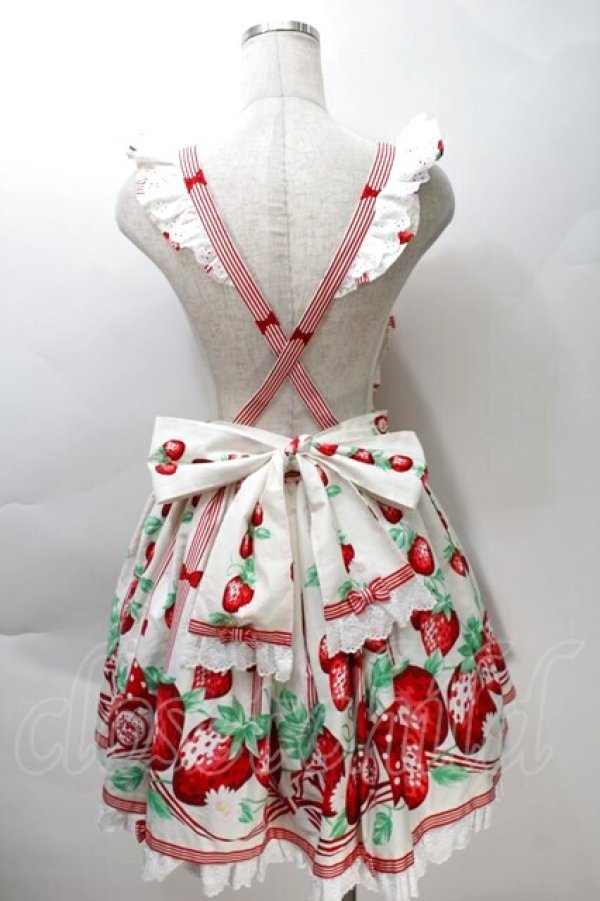 画像2: Angelic Pretty / 摘みたていちごジャンパースカート  オフ S-25-10-30-030-AP-OP-AS-ZS (2)