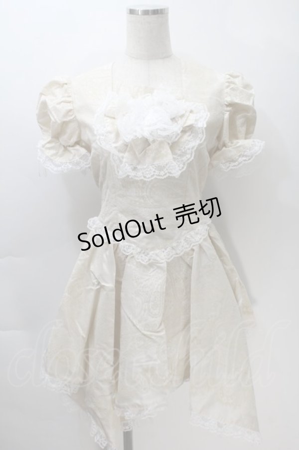 画像1: MARBLE / フロッキーワンピース  オフ S-25-10-30-033-GO-OP-AS-ZS (1)