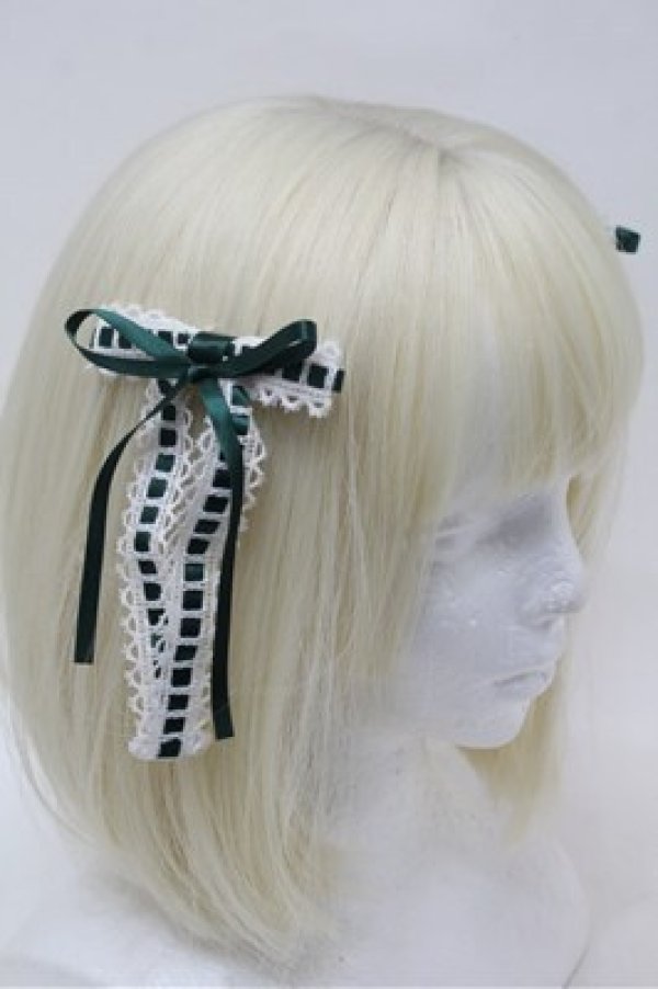 画像2: BABY,THE STARS SHINE BRIGHT / Fallin' Ribbonリボンクリップ  グリーン S-25-10-31-004-BA-AC-AS-ZS (2)