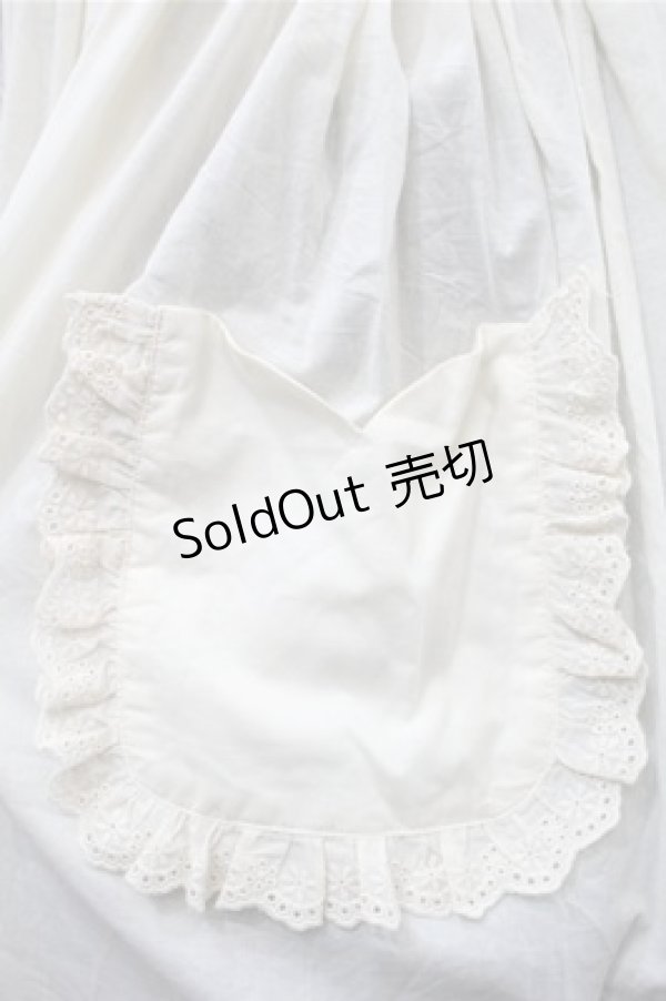 画像5: 胡桃木（海外ロリータブランド） / エプロンスカート  アイボリー S-25-10-31-039-LO-OP-HR-ZS (5)