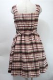 画像2: LODISPOTTO / チェックニットジャンパースカート  ブラウン S-25-10-31-041-LO-JA-HR-ZS (2)