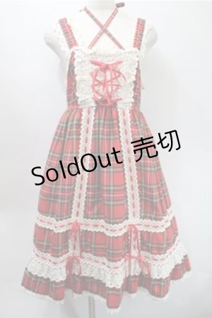 画像: BABY,THE STARS SHINE BRIGHT / タータンチェックベビードール  赤 S-25-10-31-042-BA-OP-AS-ZS