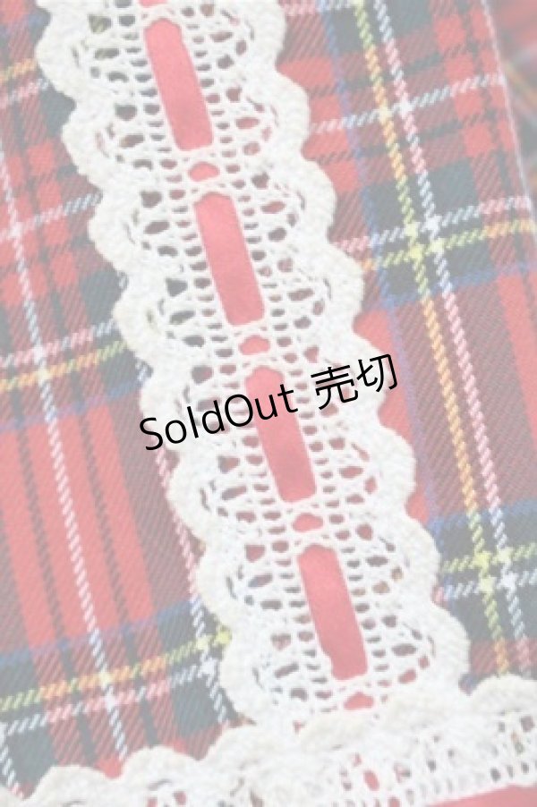 画像7: BABY,THE STARS SHINE BRIGHT / タータンチェックベビードール  赤 S-25-10-31-042-BA-OP-AS-ZS (7)