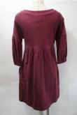 画像2: Jane Marple / スウェットワンピース  ワイン S-25-10-31-043-JM-OP-AS-ZS (2)