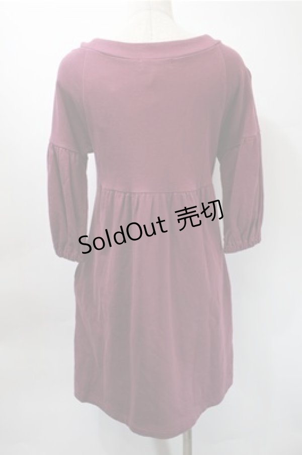 画像2: Jane Marple / スウェットワンピース  ワイン S-25-10-31-043-JM-OP-AS-ZS (2)