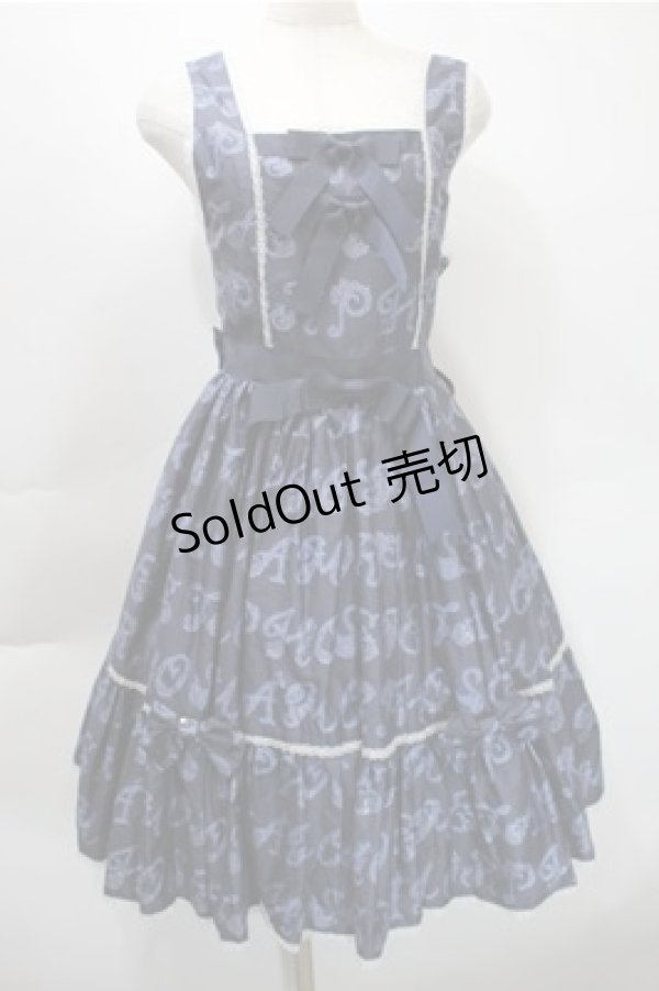 画像1: metamorphose / Romantic alphabetジャンパースカート  紺 S-25-10-31-045-ME-OP-AS-ZS (1)