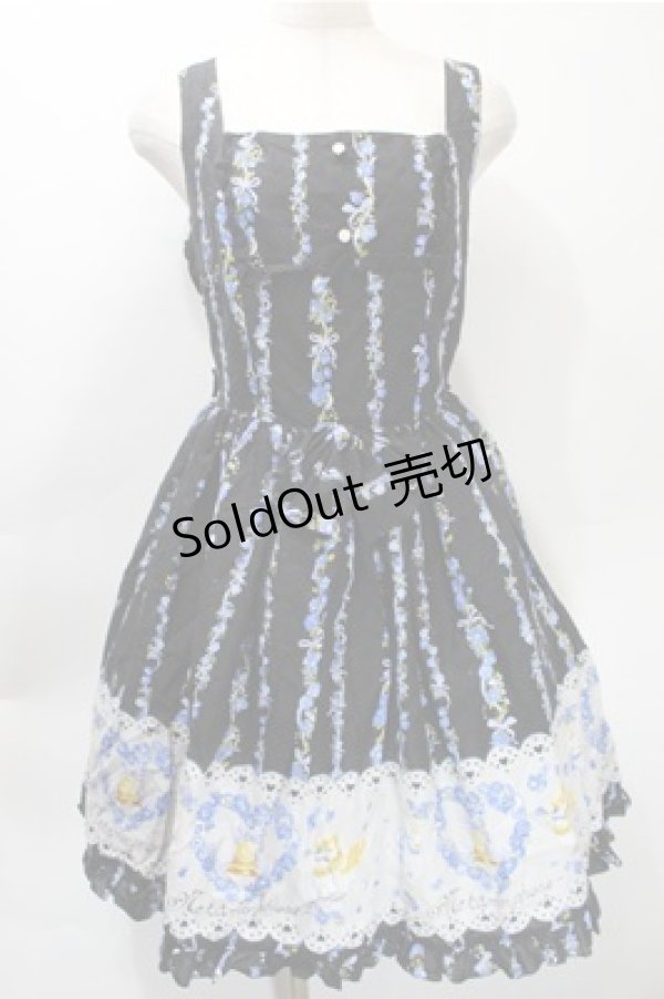 画像1: metamorphose / Happy Bellリボンジャンパースカート  黒 S-25-10-31-046-ME-OP-AS-ZS (1)