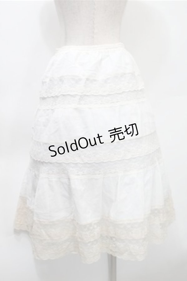 画像2: L'EST ROSE / スカート  白ｘオフ S-25-10-31-048-LO-TO-AS-ZS (2)