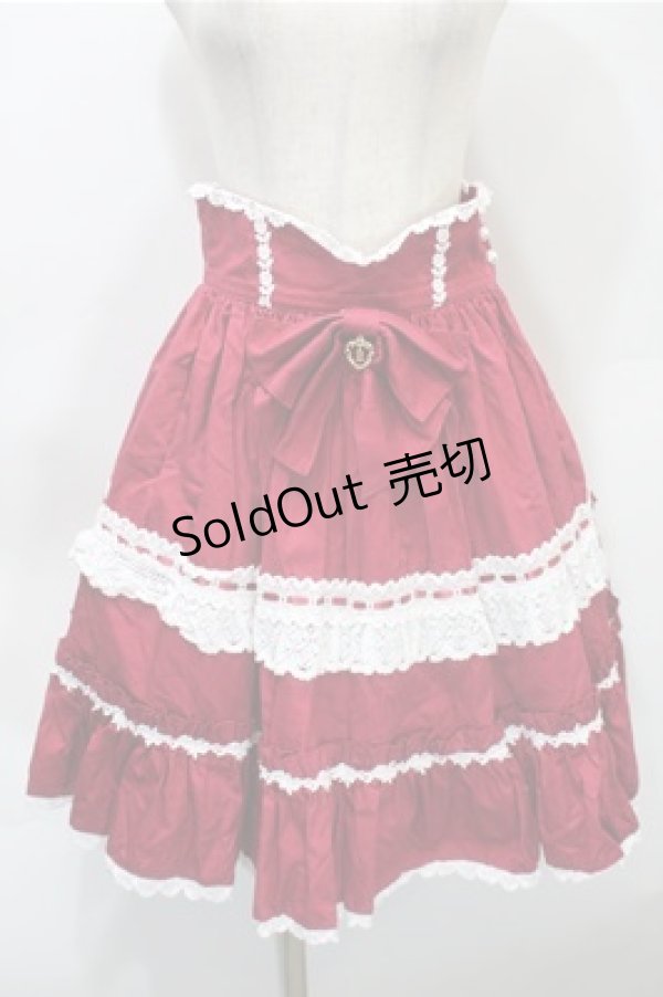 画像1: BABY,THE STARS SHINE BRIGHT / Rose Dollバッスルスカート  赤 S-25-10-31-052-BA-SK-AS-ZS (1)