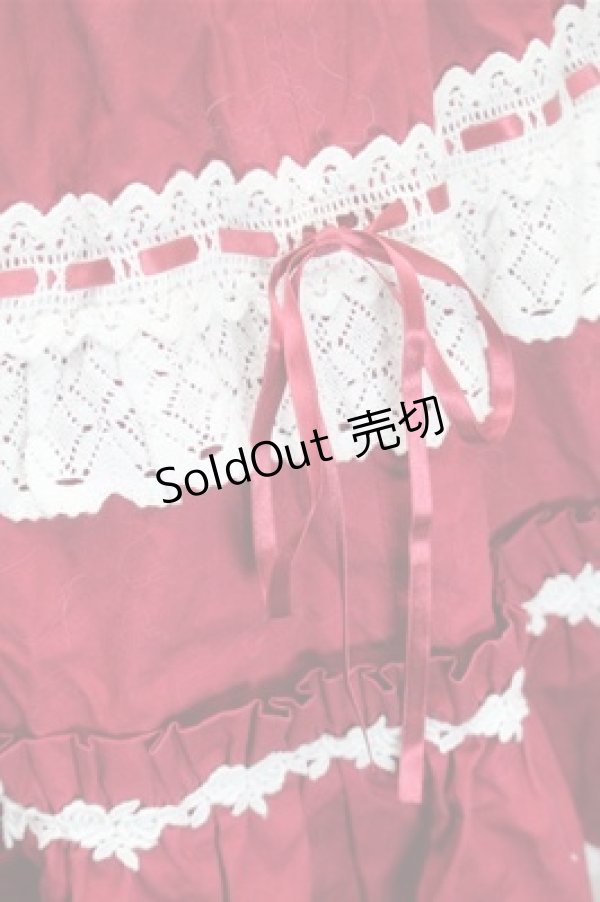 画像3: BABY,THE STARS SHINE BRIGHT / Rose Dollバッスルスカート  赤 S-25-10-31-052-BA-SK-AS-ZS (3)