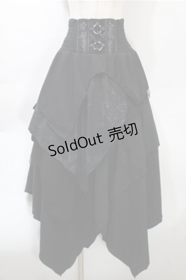 画像1: Ozz Croce / 切替ロングスカート  黒 S-25-10-31-053-OO-SK-AS-ZS (1)