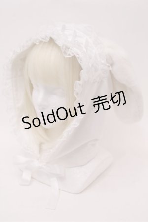 画像: Jamie エーエヌケー / ヘッドドレスうさちゃんフード  白 S-25-10-31-007-LO-AC-HR-ZS