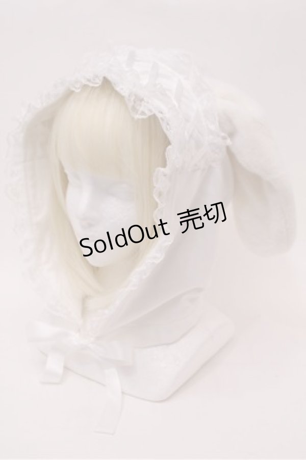 画像1: Jamie エーエヌケー / ヘッドドレスうさちゃんフード  白 S-25-10-31-007-LO-AC-HR-ZS (1)