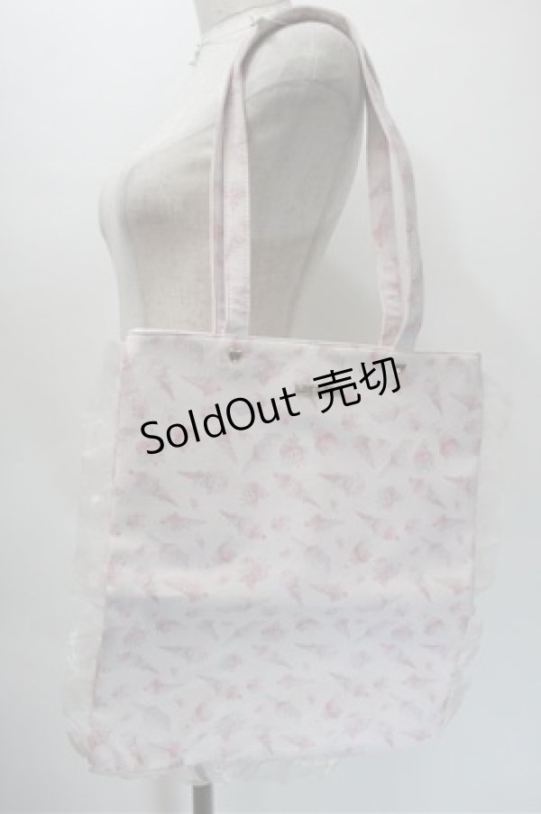 画像1: LIZ LISA / アイスクリーム柄トートバッグ  ピンク S-25-10-31-015-LO-SK-HR-ZS (1)