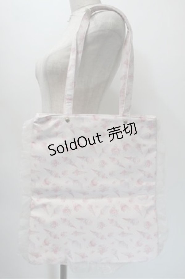 画像2: LIZ LISA / アイスクリーム柄トートバッグ  ピンク S-25-10-31-015-LO-SK-HR-ZS (2)