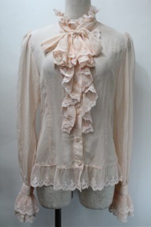 画像: ALICE and the PIRATES / ストライプフリルブラウス  オフ S-25-10-31-021-PA-TO-AS-ZS