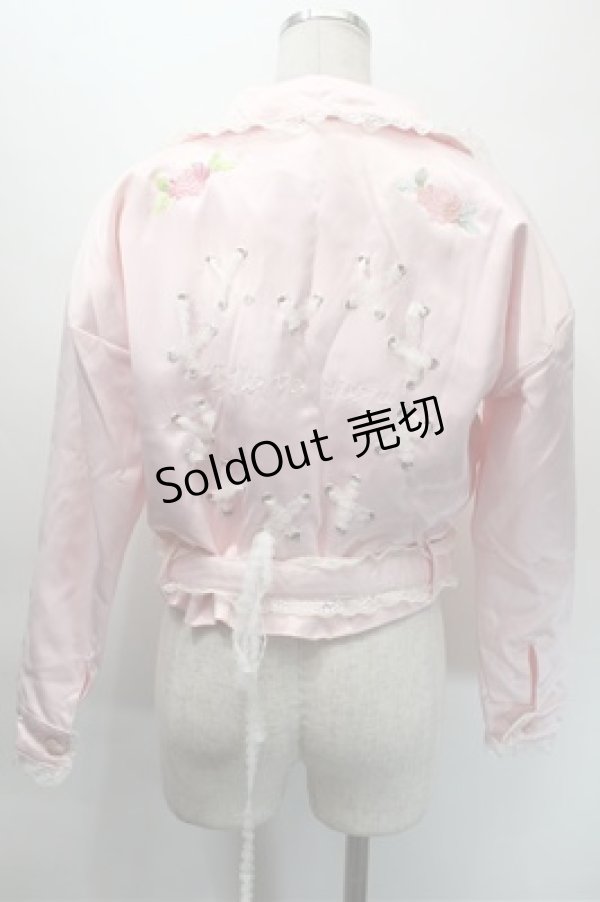 画像2: Swankiss / Poodollサテンジャケット  ピンク S-25-10-31-022-CA-BL-HR-ZS (2)