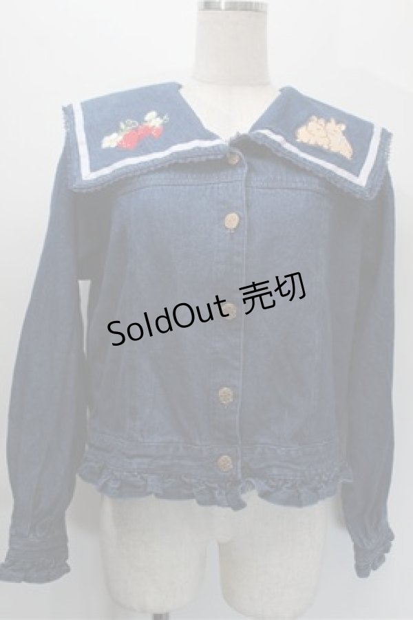 画像1: axes femme kawaii / ベリーフィールズジャケット  ブルー S-25-10-31-027-AX-JA-HR-ZS (1)