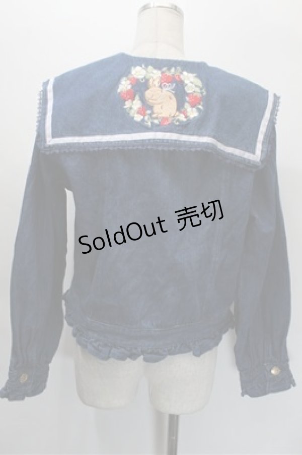 画像2: axes femme kawaii / ベリーフィールズジャケット  ブルー S-25-10-31-027-AX-JA-HR-ZS (2)