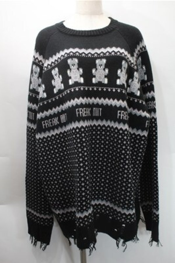 画像1: Candy Stripper / ANARCHY BEAR NORDICニット  黒 S-25-10-31-028-PU-TO-AS-ZS (1)