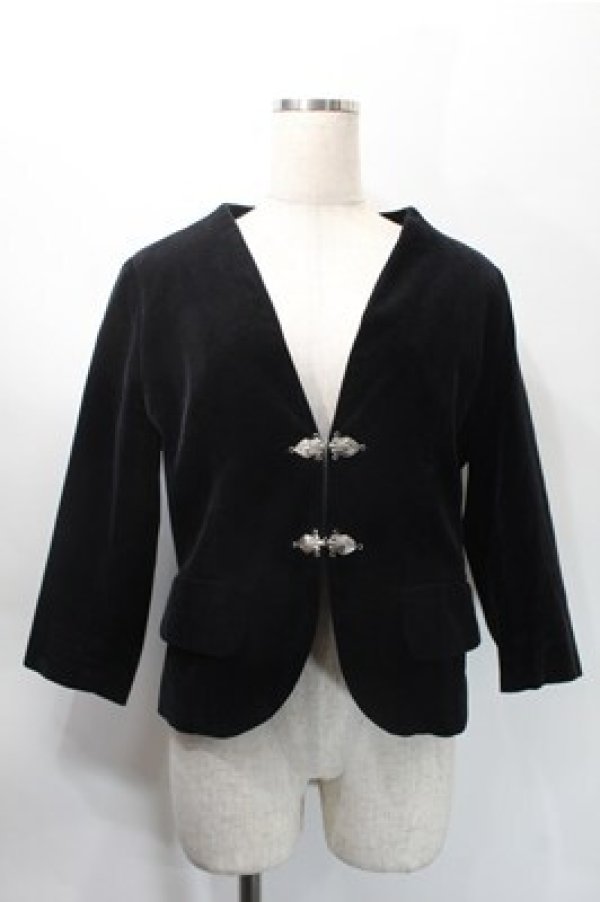 画像1: PEACE NOW / ベロアジャケット  黒 S-25-10-31-029-PU-JA-AS-ZS (1)