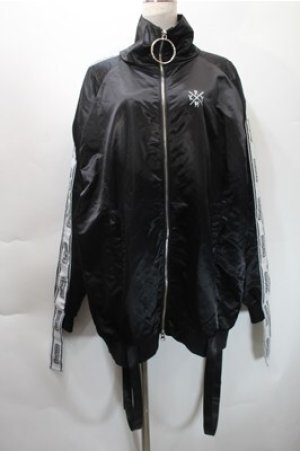 画像: KRY CLOTHING / サテンブルゾン  黒 S-25-10-31-030-EL-JA-HR-ZS