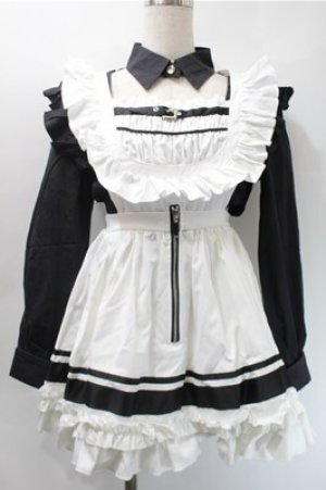 画像: SUSIN / 機械仕掛けのメイドエプロンドレスｘブラウス  黒ｘ白 S-25-10-31-031-LO-OP-HR-ZS