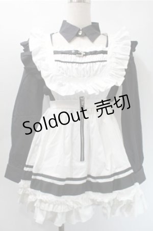 画像: SUSIN / 機械仕掛けのメイドエプロンドレスｘブラウス  黒ｘ白 S-25-10-31-031-LO-OP-HR-ZS