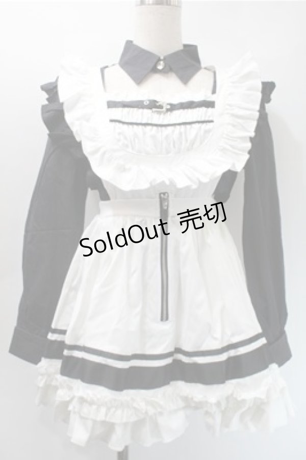 画像1: SUSIN / 機械仕掛けのメイドエプロンドレスｘブラウス  黒ｘ白 S-25-10-31-031-LO-OP-HR-ZS (1)