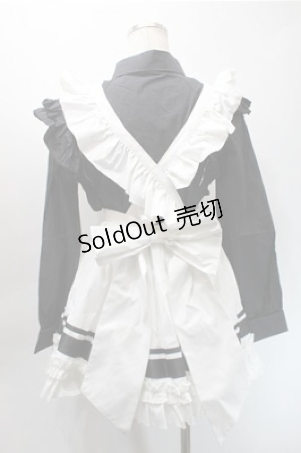 画像2: SUSIN / 機械仕掛けのメイドエプロンドレスｘブラウス  黒ｘ白 S-25-10-31-031-LO-OP-HR-ZS (2)