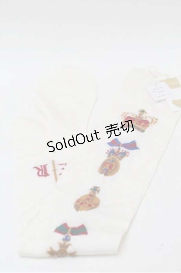 画像1: Jane Marple / クラウンソックス  白 S-25-10-31-003-JM-ZA-AS-ZS (1)