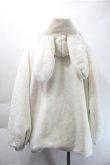 画像2: Ank Rouge / ビジューボタンうさみみファーコート  白 S-25-10-31-032-CA-CO-HR-ZS (2)