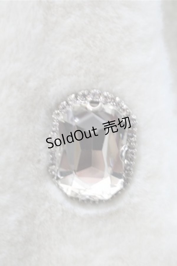 画像3: Ank Rouge / ビジューボタンうさみみファーコート  白 S-25-10-31-032-CA-CO-HR-ZS (3)