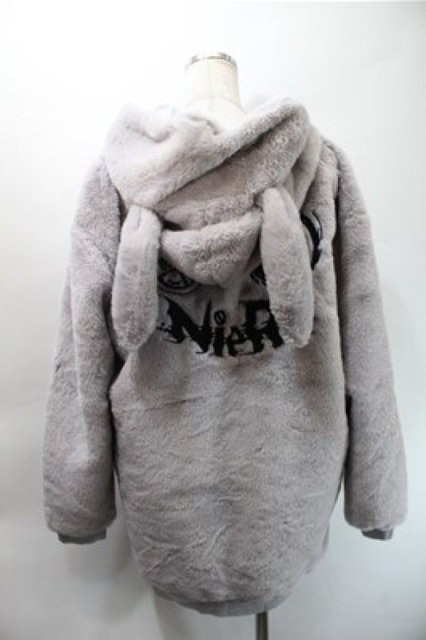 画像2: NieR Clothing / ファーブルゾン  グレー S-25-10-31-033-PU-TO-HR-ZS (2)