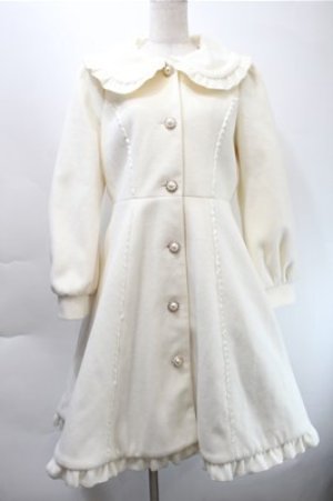 画像: axes femme kawaii / ケープ付きロングコート  アイボリー S-25-10-31-035-AX-CO-HR-ZS