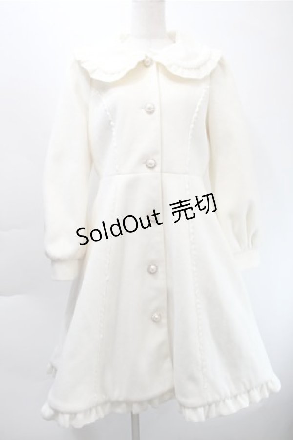 画像1: axes femme kawaii / ケープ付きロングコート  アイボリー S-25-10-31-035-AX-CO-HR-ZS (1)