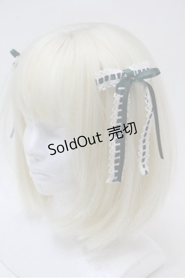 画像1: BABY,THE STARS SHINE BRIGHT / Fallin' Ribbonリボンクリップ  グリーン S-25-10-31-004-BA-AC-AS-ZS (1)