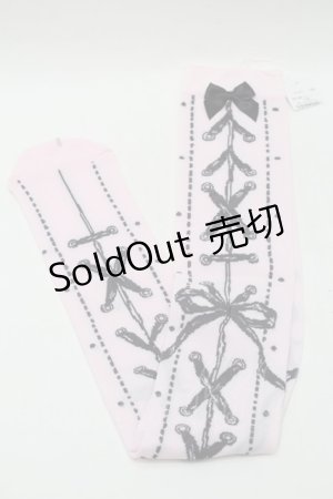 画像: MILK / コルセットオーバーニーソックス  ピンク S-25-11-02-001-ML-ZA-HR-ZS