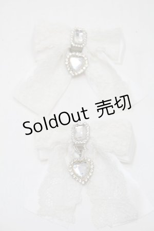 画像: LOLITA / リボンクリップ  白 S-25-11-02-005-LO-AC-AS-ZS