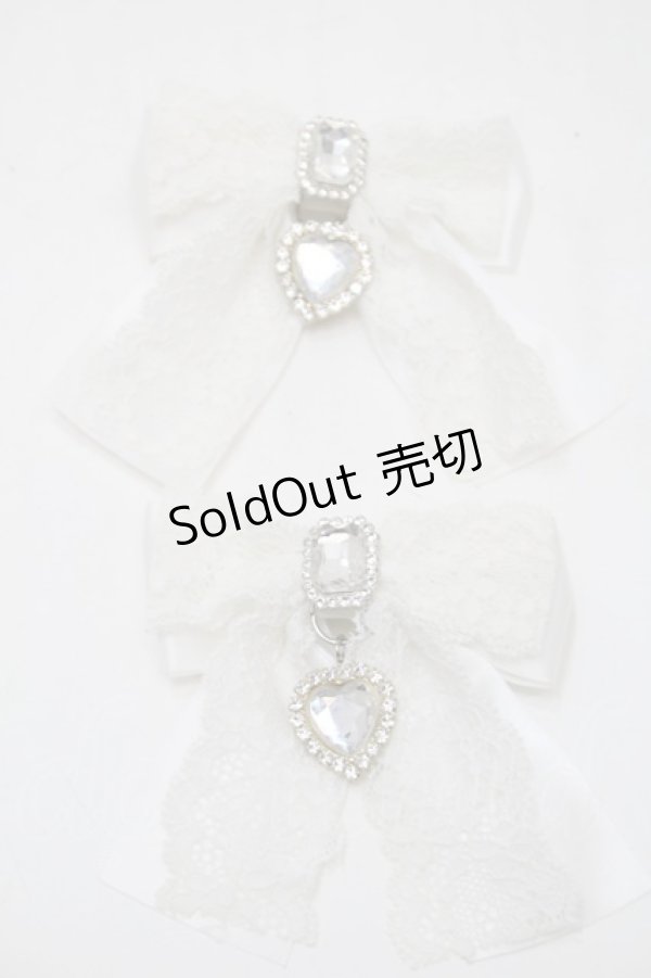 画像1: LOLITA / リボンクリップ  白 S-25-11-02-005-LO-AC-AS-ZS (1)