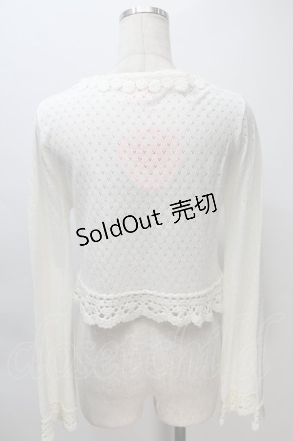 画像2: BABY,THE STARS SHINE BRIGHT / ローズレース姫袖ボレロ  白 S-25-11-02-039-BA-TO-AS-ZS (2)