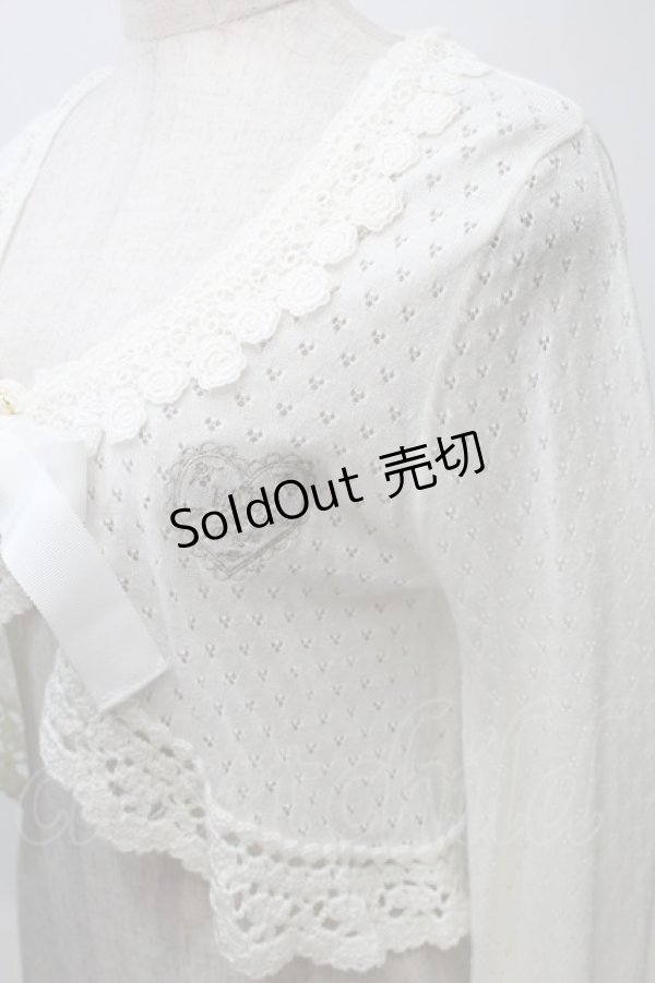 画像3: BABY,THE STARS SHINE BRIGHT / ローズレース姫袖ボレロ  白 S-25-11-02-039-BA-TO-AS-ZS (3)
