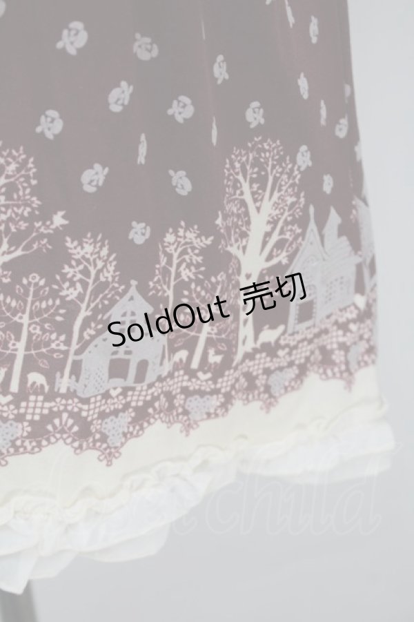 画像4: axes femme / プリントノースリーブカットソー  ワイン S-25-11-02-040-AX-TO-HR-ZS (4)