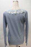 画像2: axes femme / レース襟プルオーバー  サックス S-25-11-02-042-AX-TO-HR-ZS (2)