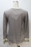 画像2: axes femme / 巻きバラレースプルオーバー  グレー S-25-11-02-045-AX-TO-HR-ZS (2)