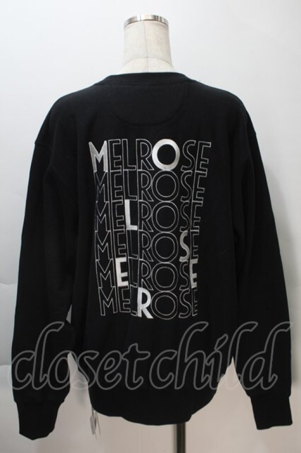 画像2: PINK HOUSE / メルローズ50周年ロゴ刺繍スウェット  黒 S-25-11-02-049-LO-TO-AS-ZS (2)