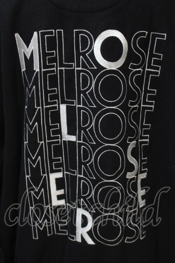 画像3: PINK HOUSE / メルローズ50周年ロゴ刺繍スウェット  黒 S-25-11-02-049-LO-TO-AS-ZS (3)