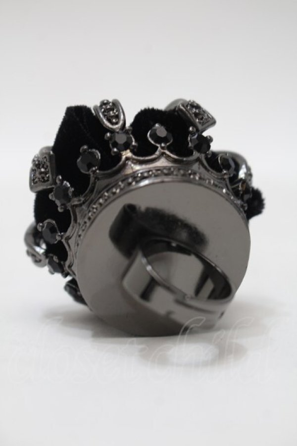 画像2: BPN / クロスクラウンリング  黒 S-25-11-02-007-GO-AC-AS-ZS (2)